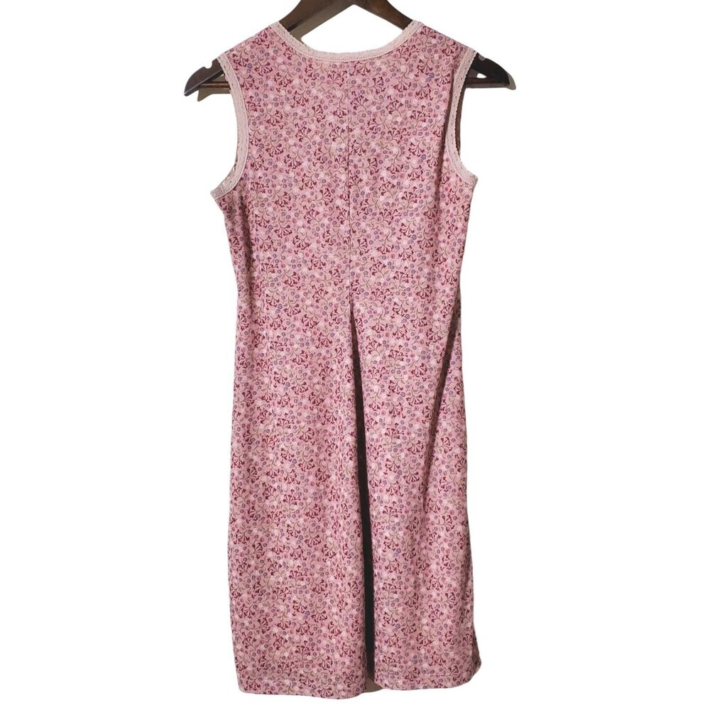 Vintage 90s Faded Glory Babydoll Dress Pink Flora… - image 5